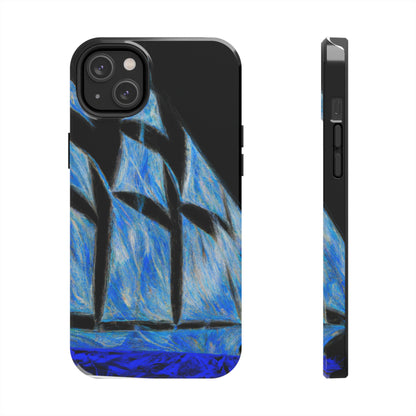 "El velero azul y las velas blancas: Una aventura de libertad en el mar" - The Alien Tough Phone Cases