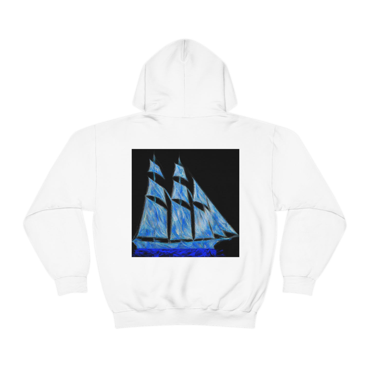 "El velero azul y las velas blancas: Una aventura de libertad en el mar" - The Alien Unisex Hoodie