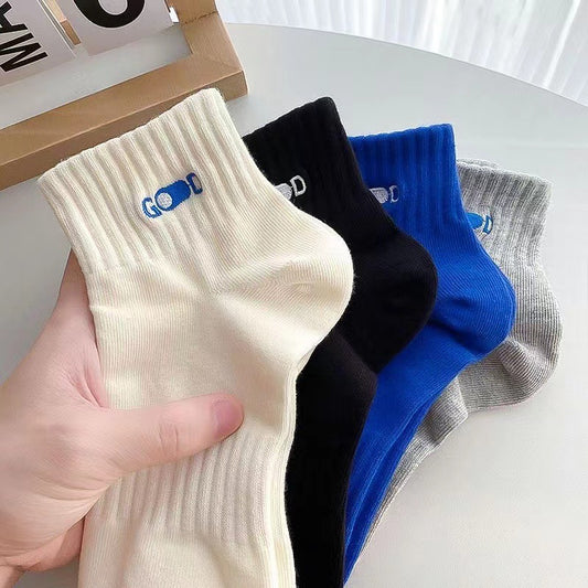 Men's Pure Cotton Deodorant Sweat Absorbing Sports Socks