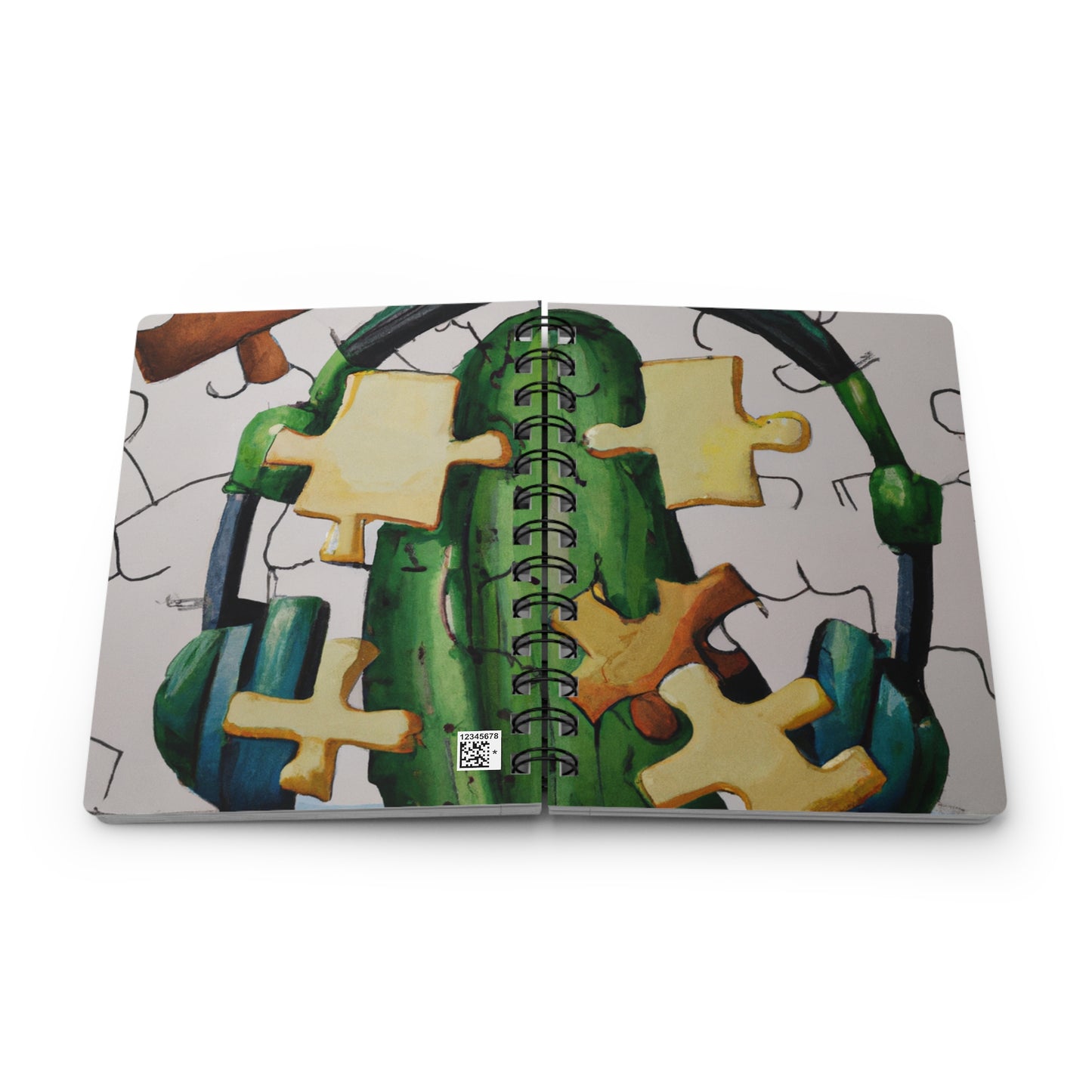 "Cactified Puzzle Time" - The Alien Spiral Bound Journal