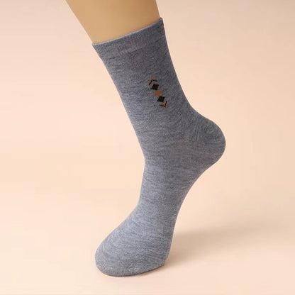 Herrensocken für Herbst und Winter, mittellang, schwarz, verschleißfest, vier Jahreszeiten