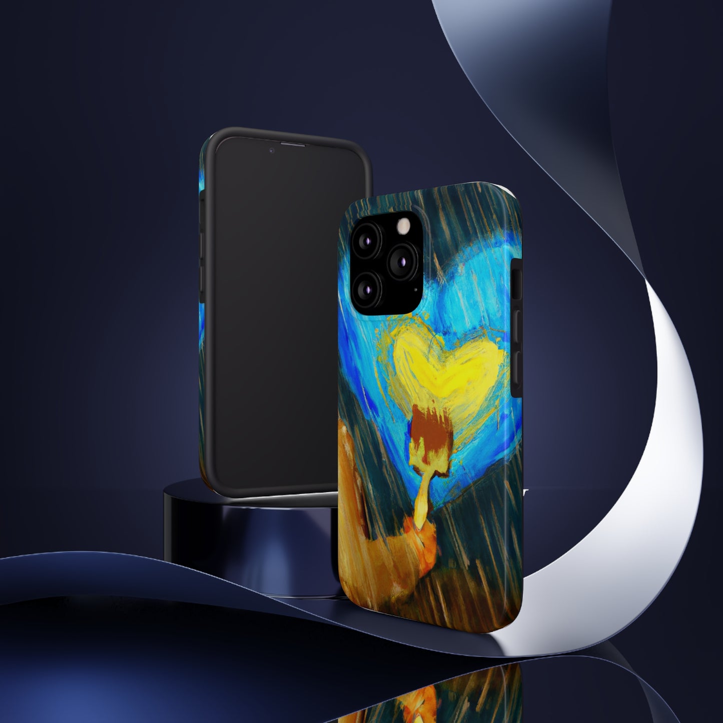 "Life-size Love in a Stormy Sky" - The Alien Tough Phone Cases