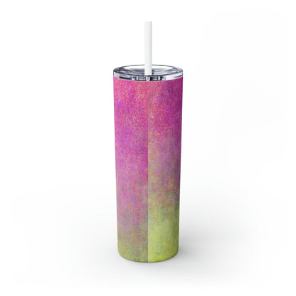 Graffiti dorado - Vaso delgado con pajita The Alien Maars® de 20 oz