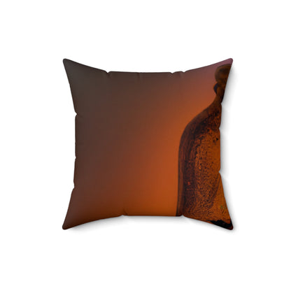 „Lights Illuminating: Eine kreative Erkundung der Kraft des Lichts“ – Das Alien Square Pillow