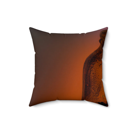 „Lights Illuminating: Eine kreative Erkundung der Kraft des Lichts“ – Das Alien Square Pillow