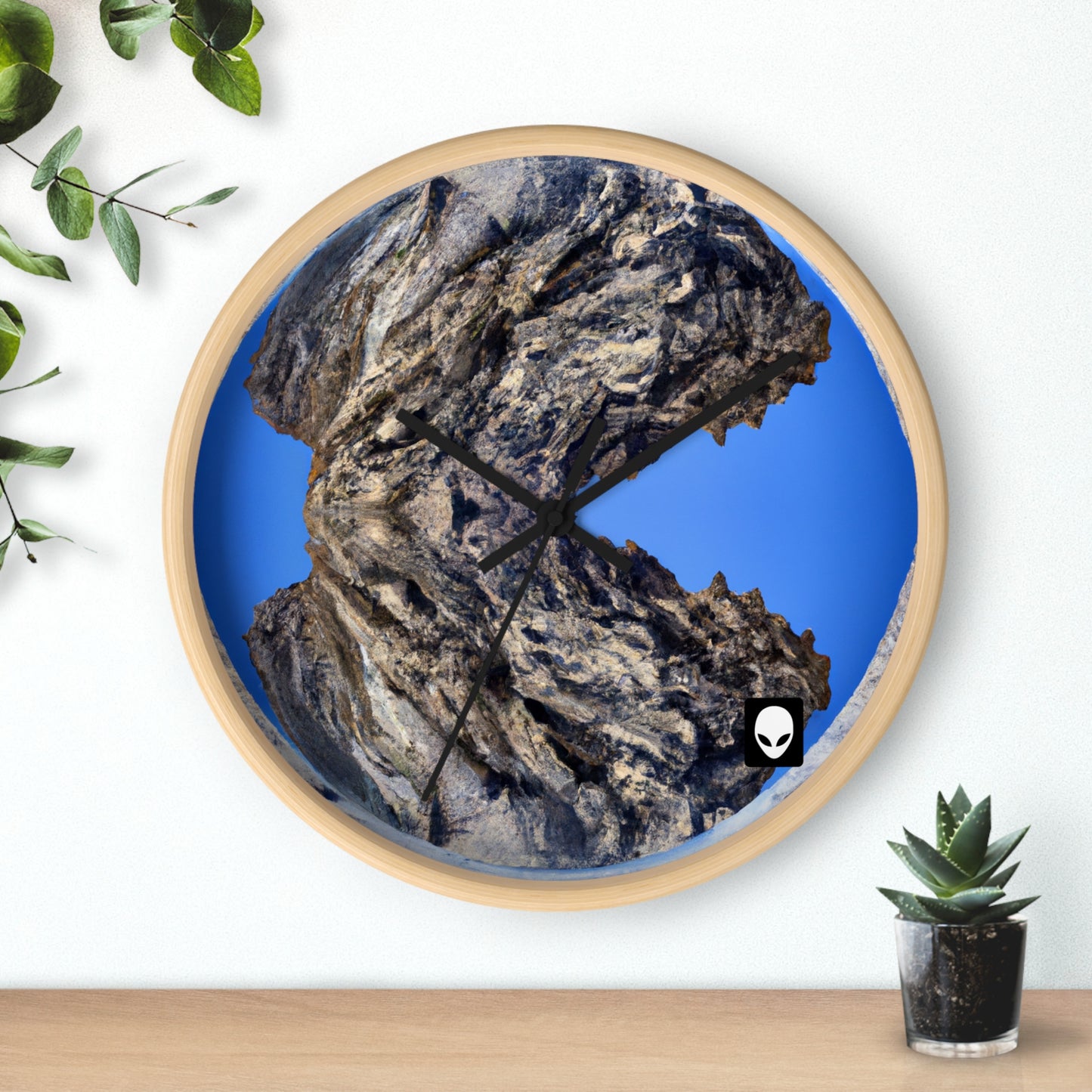 Naturaleza en esplendor: combinación de fotografía con arte digital - The Alien Wall Clock