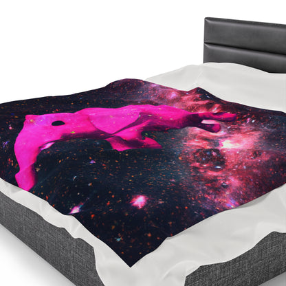 "Majestic Pinkelephant Exploration" - The Alien Velveteen Plush Blanket