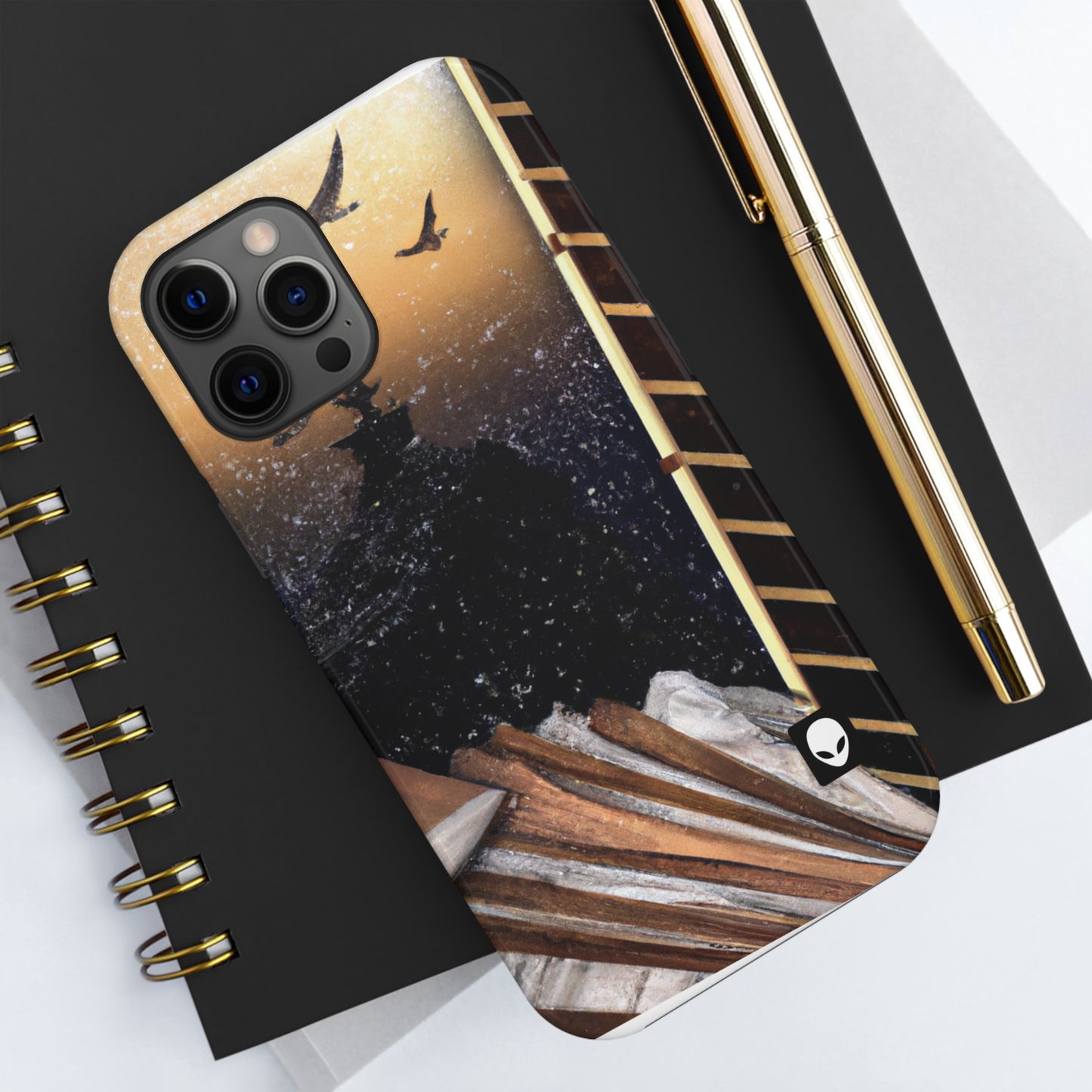 "A Tale of Storytelling Art: A Mixed Media Masterpiece" - The Alien Tough Phone Cases