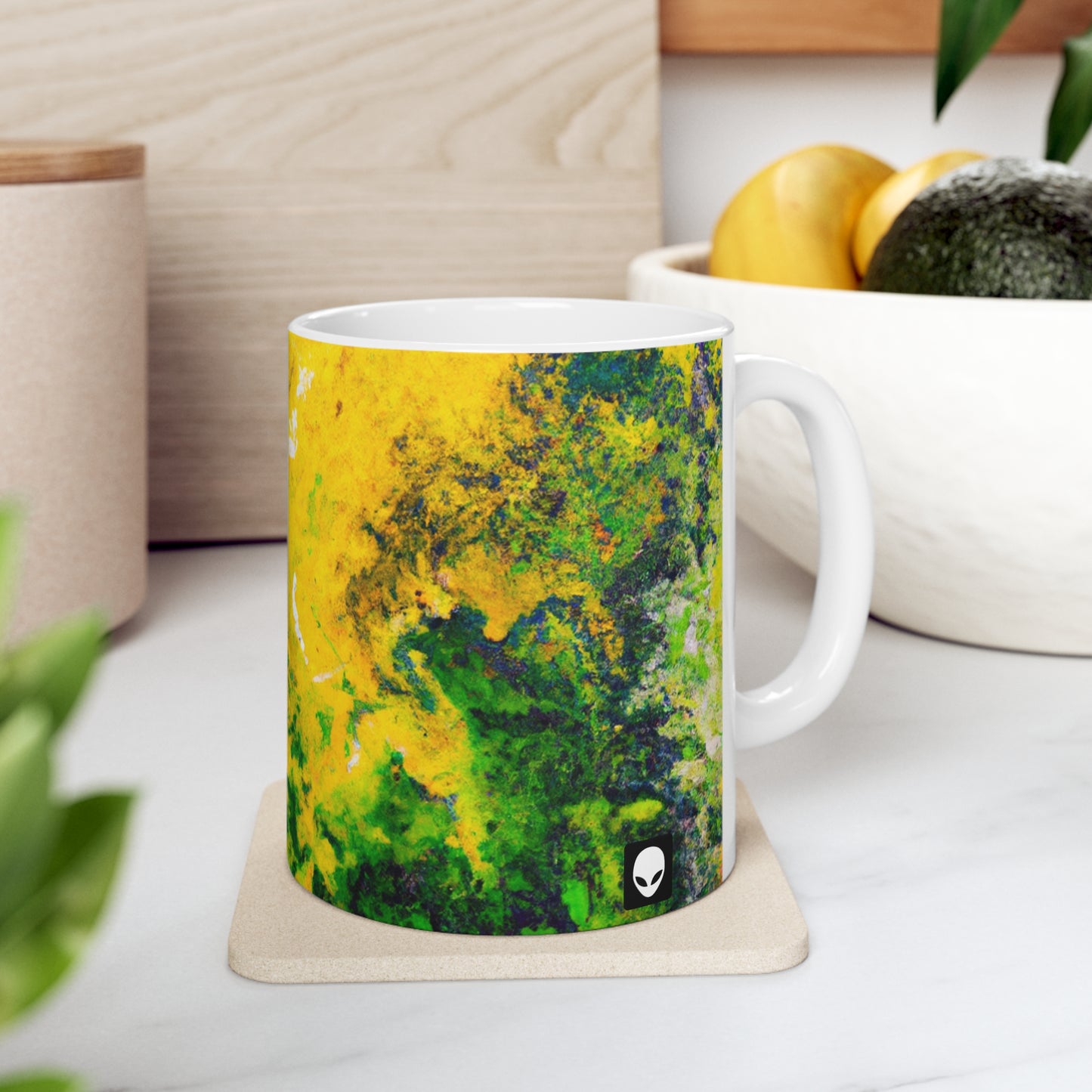 "Exploring Colorful Textures" - The Alien Ceramic Mug 11 oz