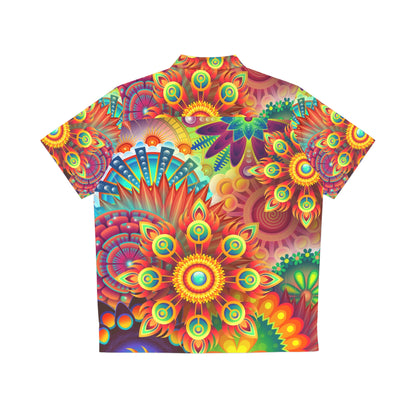 The First Trippy Space - The Alien Men's Hawaiian Shirt