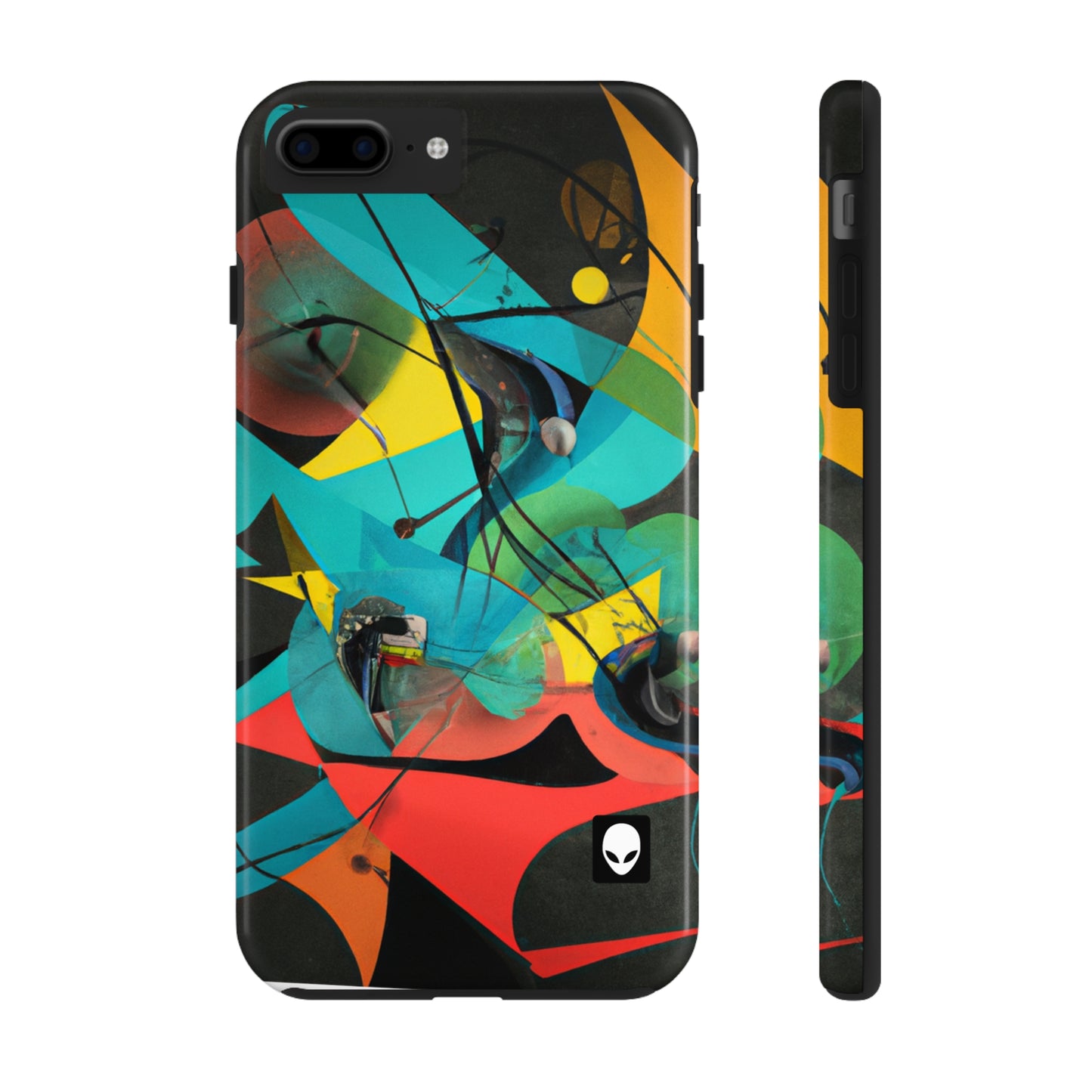 „Illusionäre Perspektive: Ein bunter Tanz des Lichts“ – The Alien Tough Phone Cases