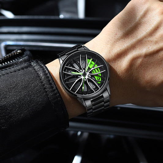 Reloj SVJ Wheel Watch AMG488 con calibre verde para hombre