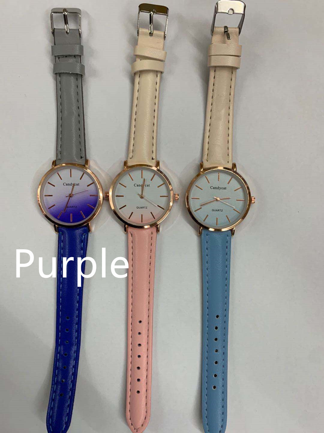 Damenmode-Quarzuhr-Armband-Set mit Farbverlaufsgürtel