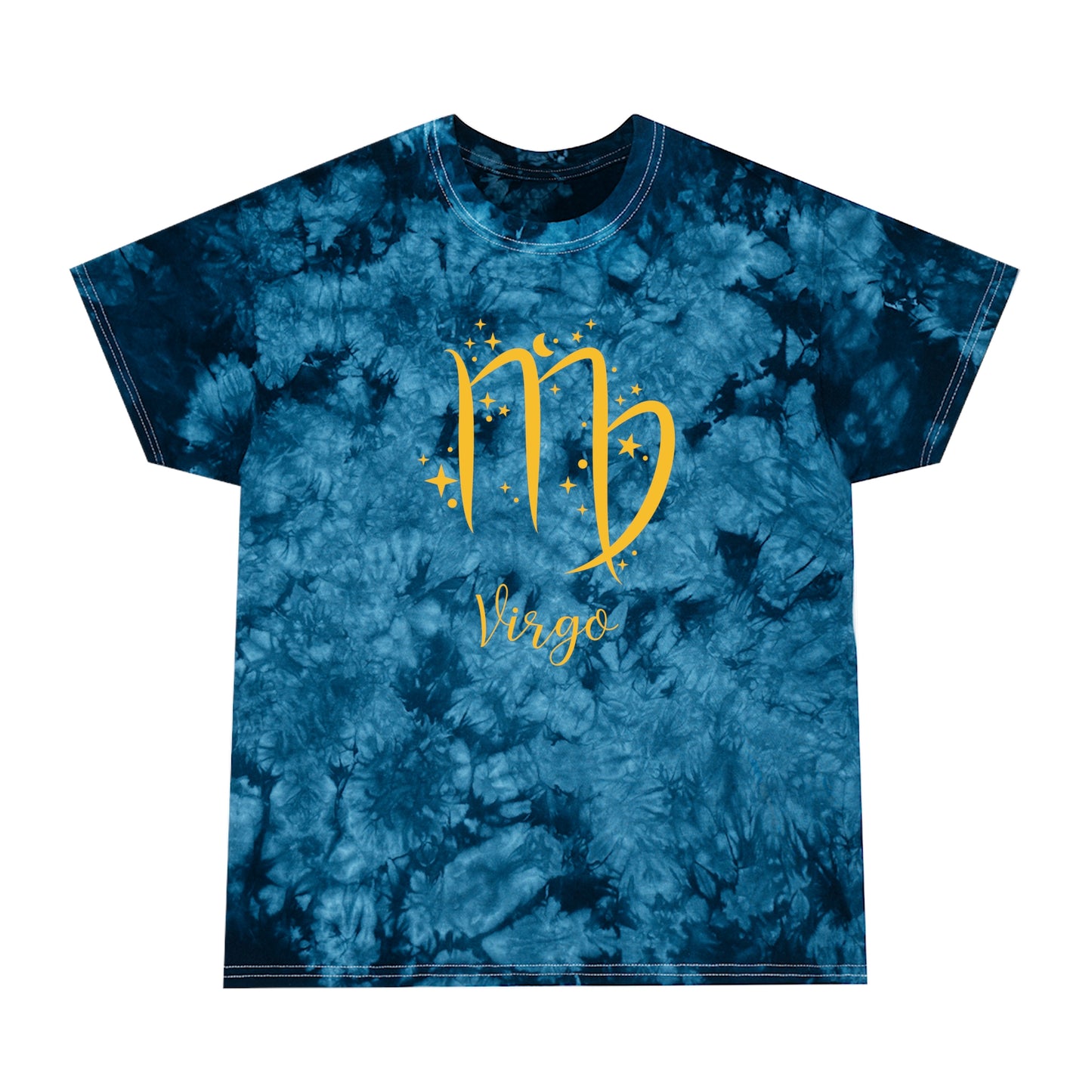 Signo del zodiaco Virgo: camiseta con efecto tie-dye alienígena, cristal