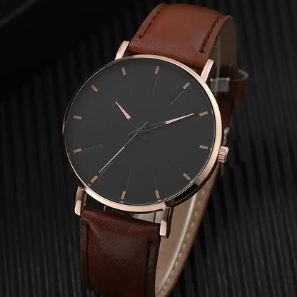 Reloj de cuarzo para hombre Pulsera tejida con cuentas versátil