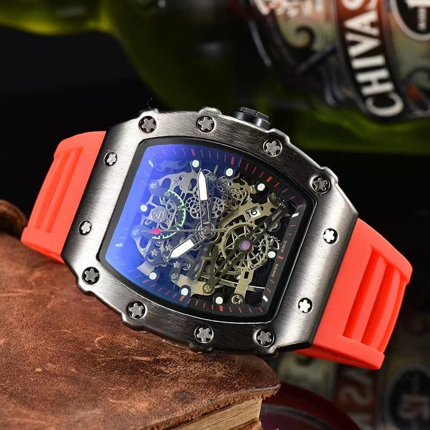 Reloj deportivo de barril hueco para hombre