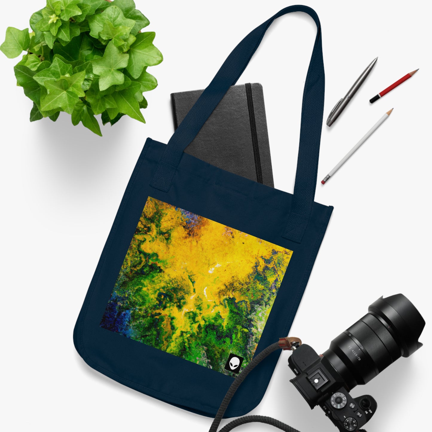 "Explorando texturas coloridas" - The Alien Eco-friendly Bolsa de tela