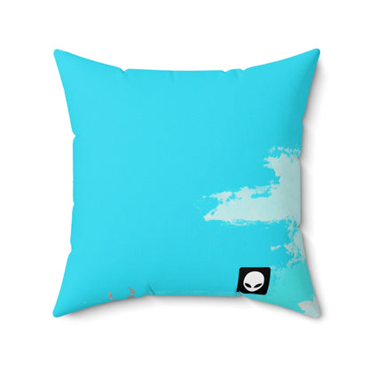 "Un paisaje celeste ventoso: una combinación de tradición y modernidad" - The Alien Square Pillow