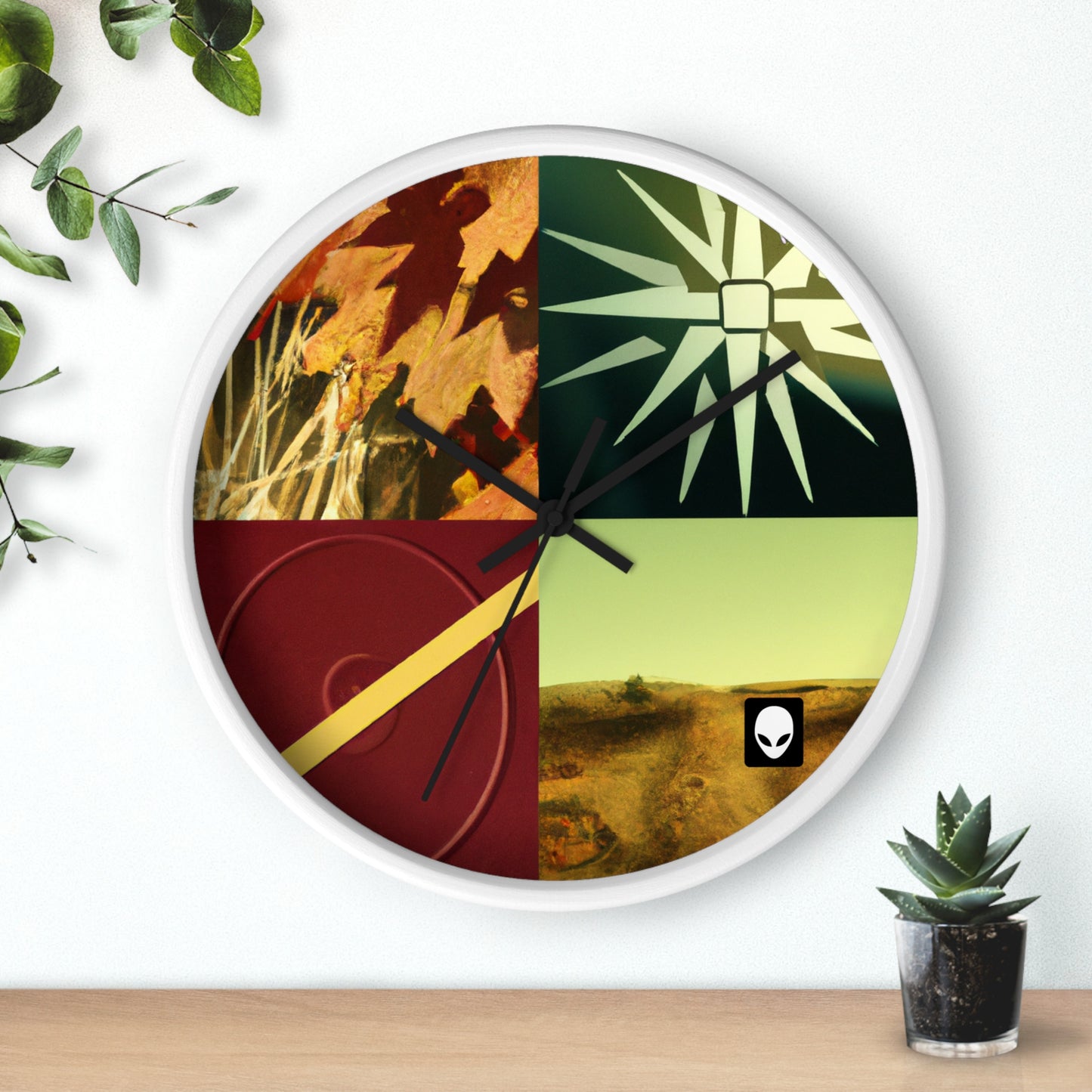 "Un reflejo de mi viaje: un collage de crecimiento y transformación" - The Alien Wall Clock