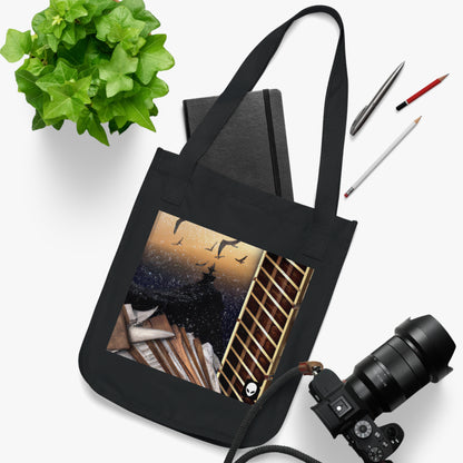 "A Tale of Storytelling Art: A Mixed Media Masterpiece" - The Alien Eco-friendly Tote Bag