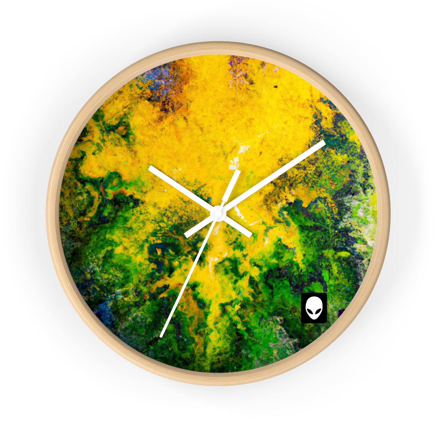 "Exploring Colorful Textures" - The Alien Wall Clock