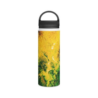 "Exploring Colorful Textures" - The Alien Stainless Steel Water Bottle, Handle Lid