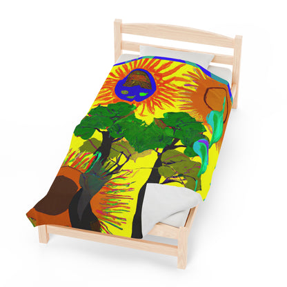 "Collision of Nature's Beauty" - The Alien Velveteen Plush Blanket