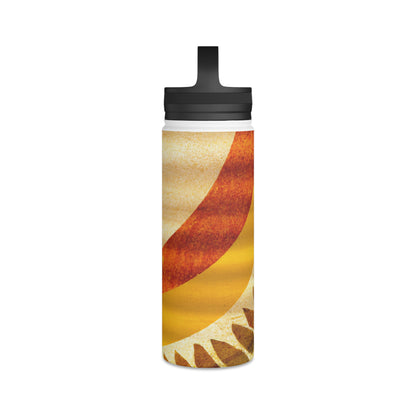 "A Natural Mosaic: Shapes and Colors from the Earth" - The Alien Stainless Steel Water Bottle, Handle Lid