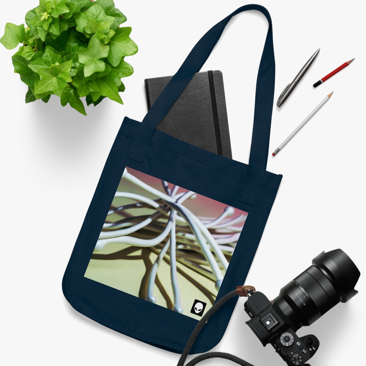 "Abstract Artistry: Constructing Emotion from Common Objects" - The Alien Eco-friendly Tote Bag