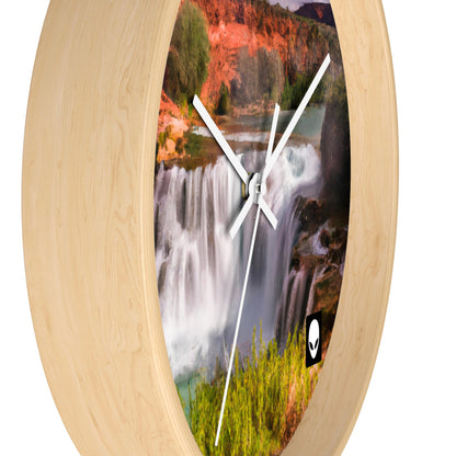 "Capturando la belleza de la naturaleza: creando un paisaje icónico en un arte vibrante" - The Alien Wall Clock