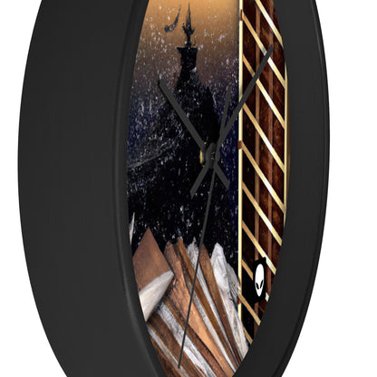 "A Tale of Storytelling Art: A Mixed Media Masterpiece" - The Alien Wall Clock