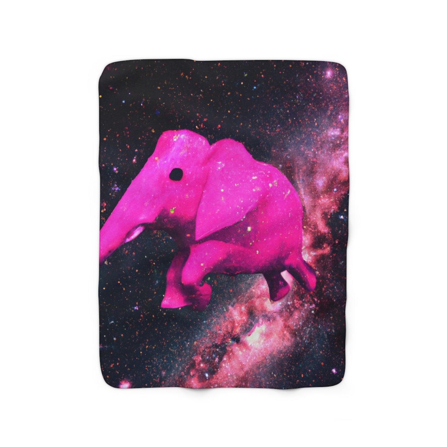 "Majestic Pinkelephant Exploration" - The Alien Sherpa Fleece Blanket