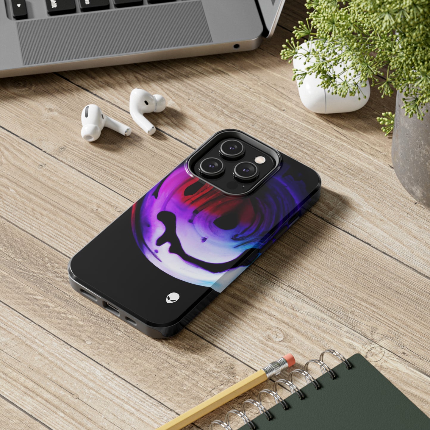 "Exploring Contrasts: A Colorful Dance of Luminance and Chromatic Aberration" - The Alien Tough Phone Cases