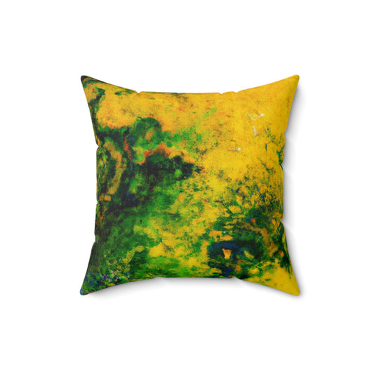 "Exploring Colorful Textures" - The Alien Square Pillow