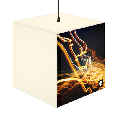 "Chaotic Disruption: An Abstract Exploration" - The Alien Light Cube Lamp