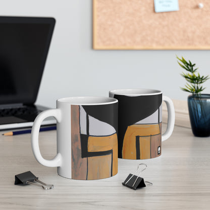 "Exploring Balance and Pattern in Abstract Art" - The Alien Ceramic Mug 11 oz