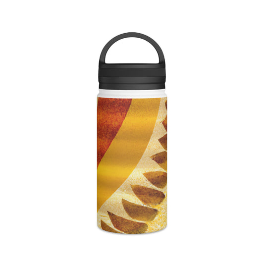 "A Natural Mosaic: Shapes and Colors from the Earth" - The Alien Stainless Steel Water Bottle, Handle Lid