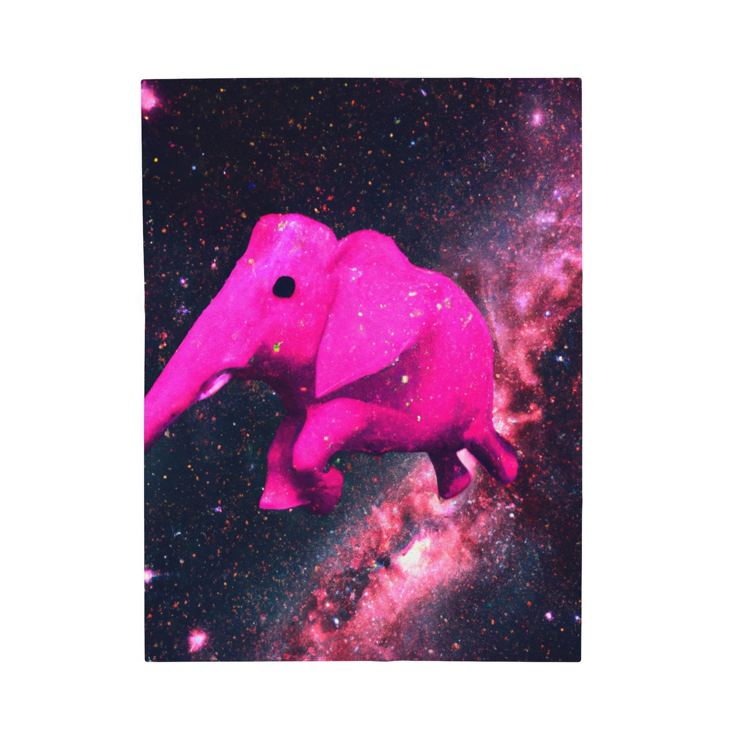 "Majestic Pinkelephant Exploration" - The Alien Velveteen Plush Blanket