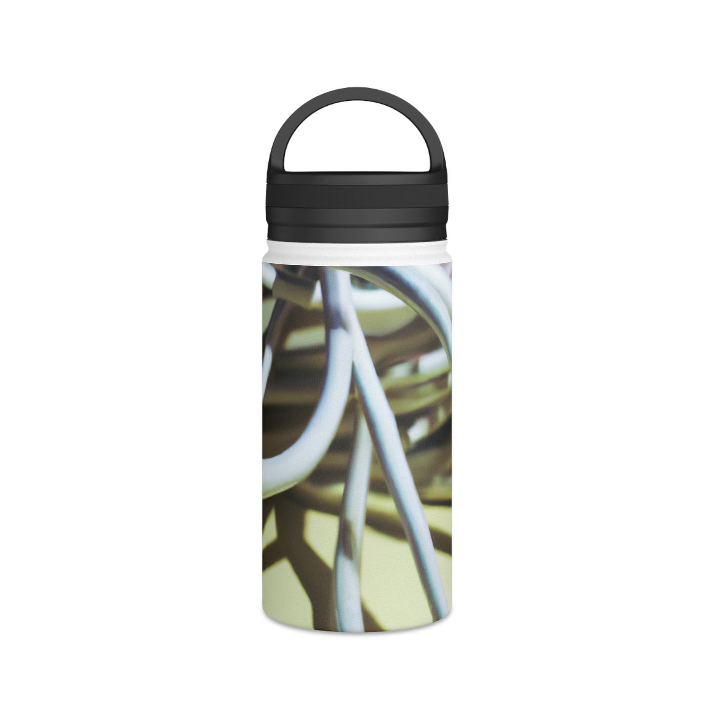 "Abstract Artistry: Constructing Emotion from Common Objects" - The Alien Stainless Steel Water Bottle, Handle Lid