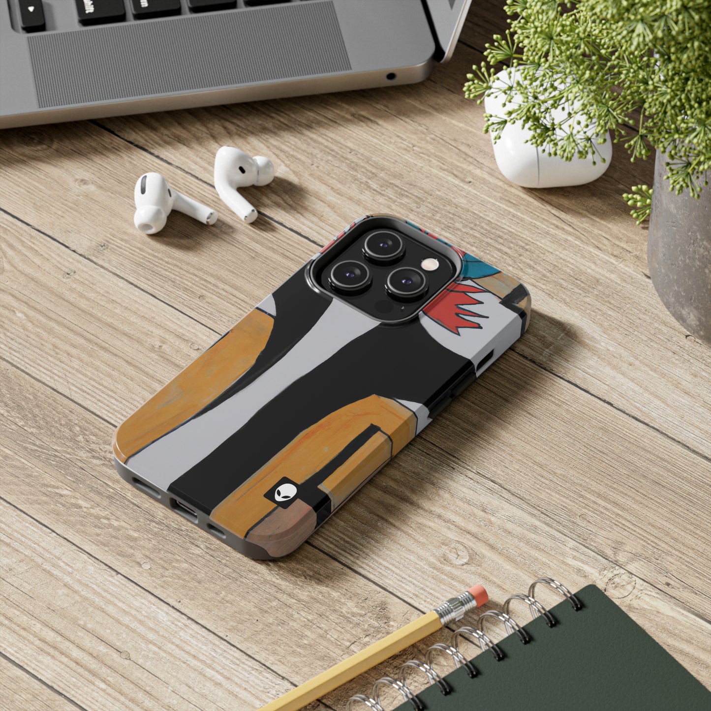 "Exploring Balance and Pattern in Abstract Art" - The Alien Tough Phone Cases