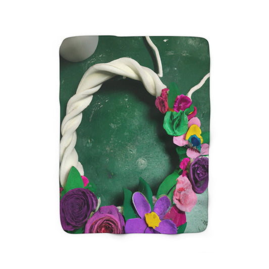 "Floral WhIRLwind" - The Alien Sherpa Fleece Blanket