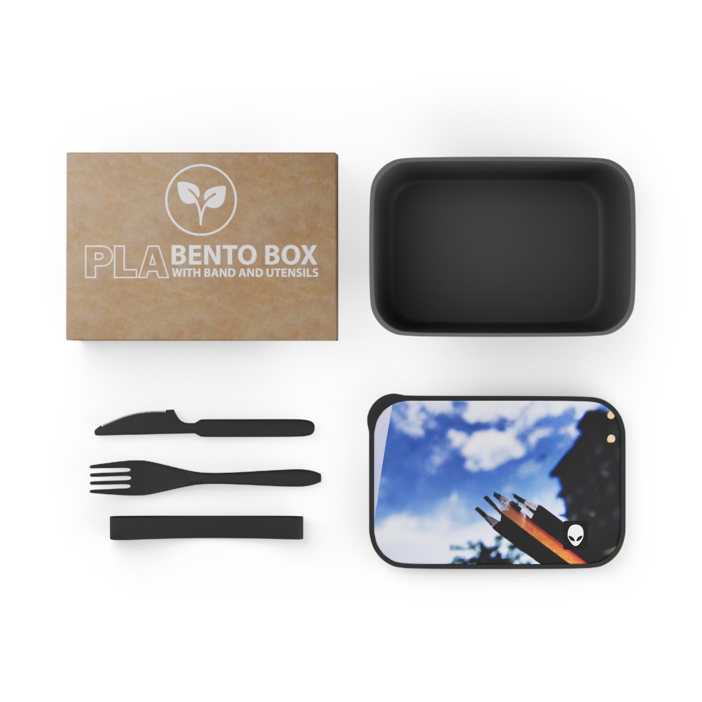 „Colors of Home: Exploring Place Through Art“ – Die umweltfreundliche PLA-Bento-Box von Alien mit Band und Utensilien