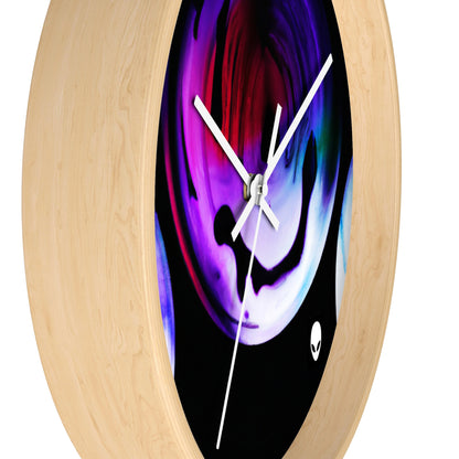 "Exploring Contrasts: A Colorful Dance of Luminance and Chromatic Aberration" - The Alien Wall Clock