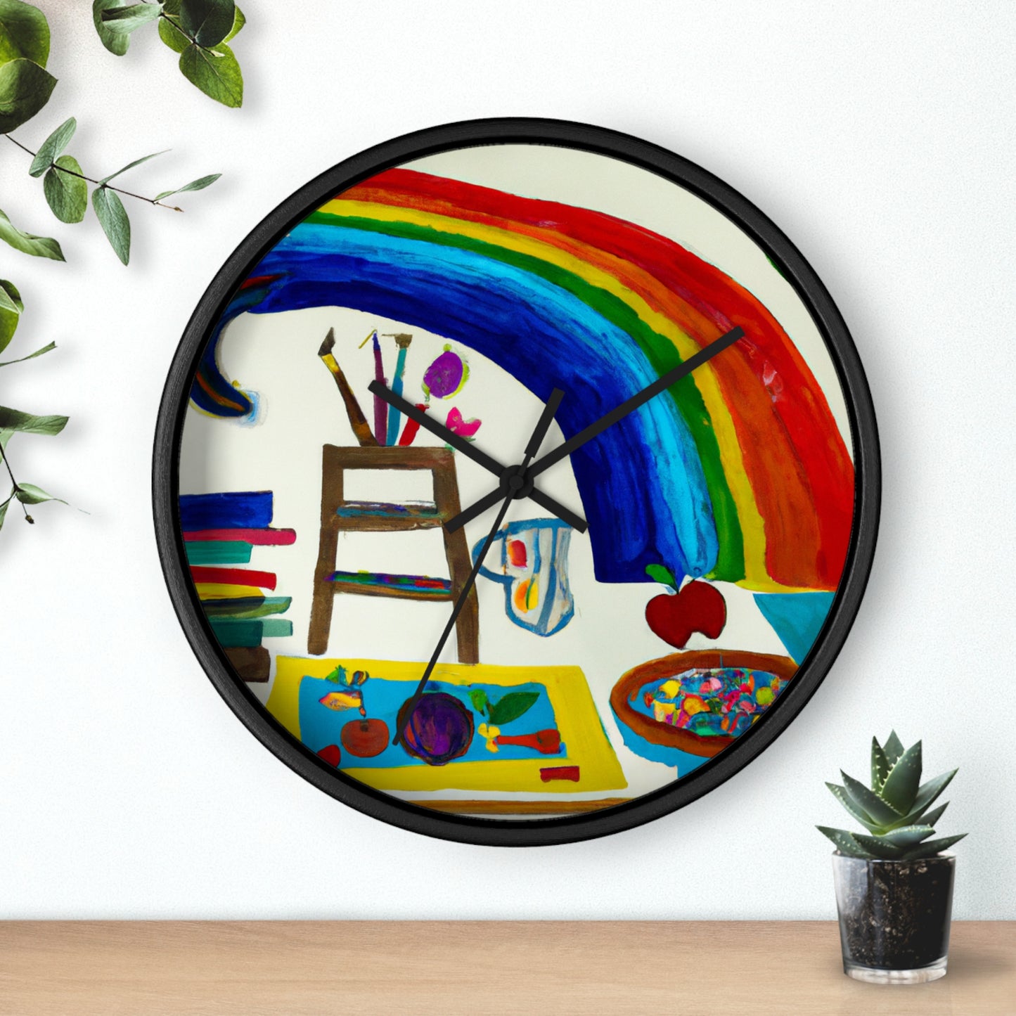 "Un fantástico arco iris de posibilidades" - El reloj de pared alienígena