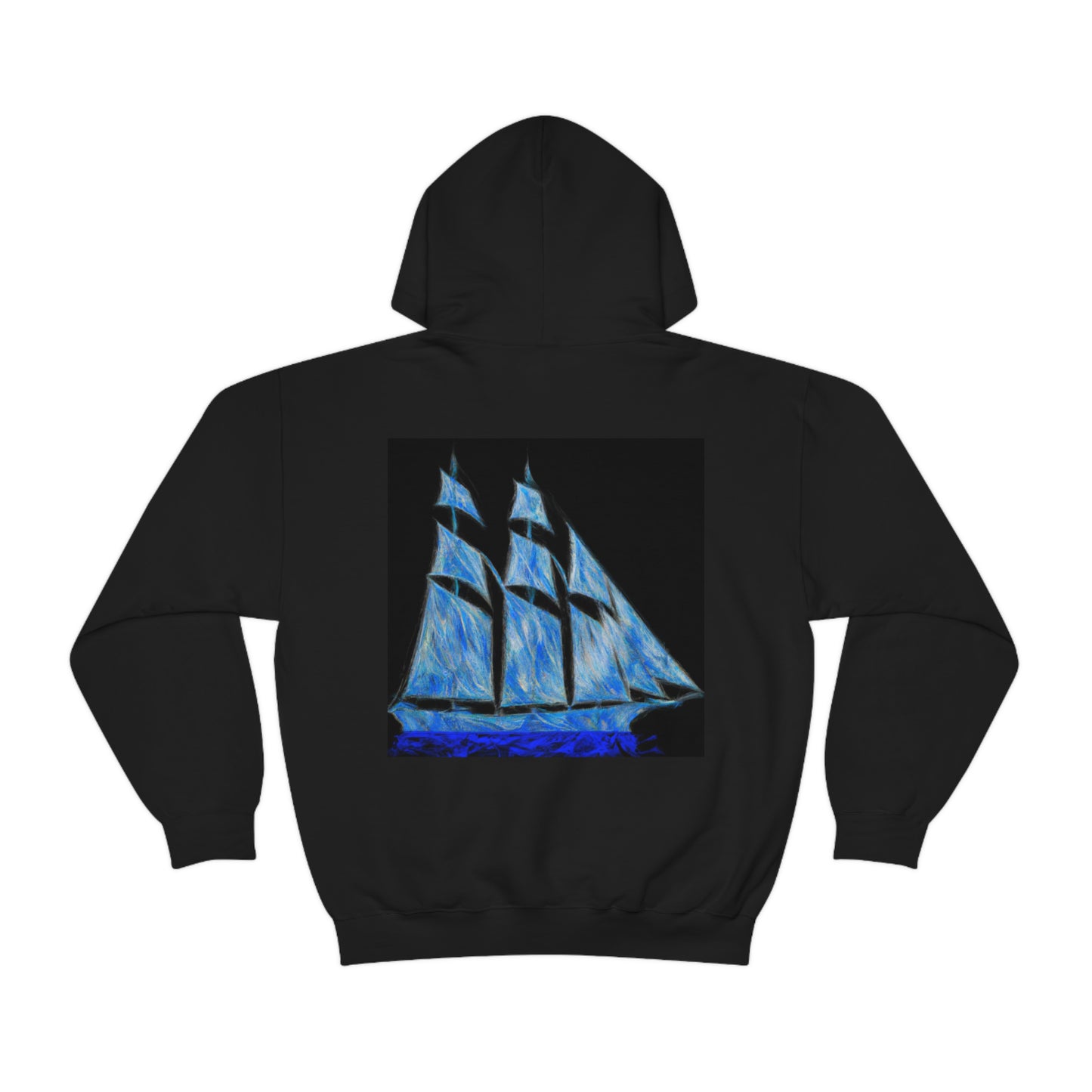 "El velero azul y las velas blancas: Una aventura de libertad en el mar" - The Alien Unisex Hoodie