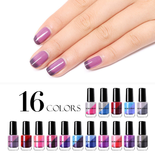 Temperature-change peelable nail polish