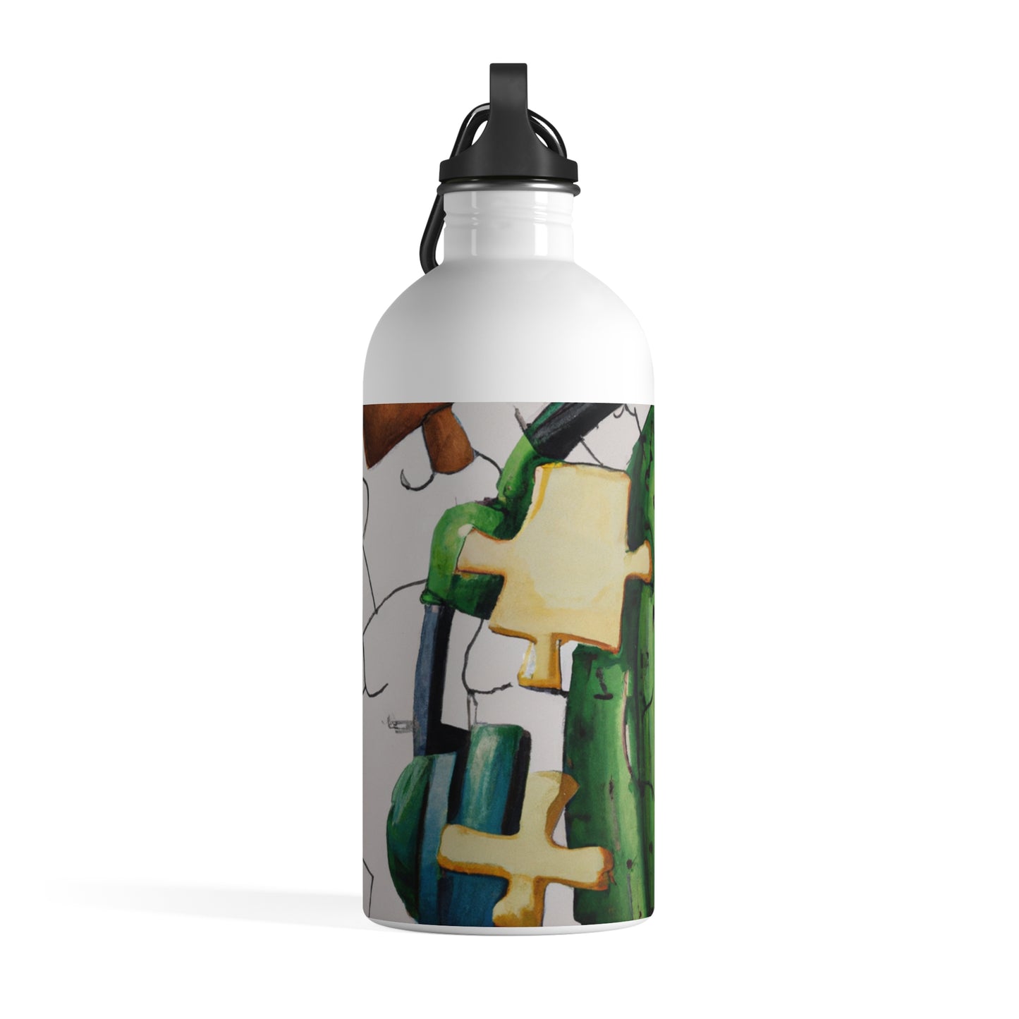 "Cactified Puzzle Time" - The Alien Stainless Steel Water Bottle