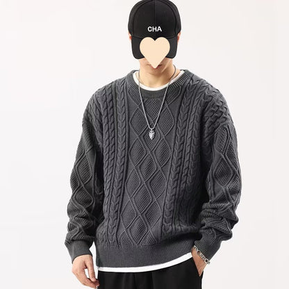 Round Neck Sweater Men's Loose Sweater