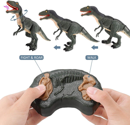 Ferngesteuertes ferngesteuertes wandelndes Dinosaurierspielzeug mit schüttelndem Kopf, leuchtenden Augen und Geräuschen, Velociraptor, Geschenk für Kinder. Amazon-Plattform verboten