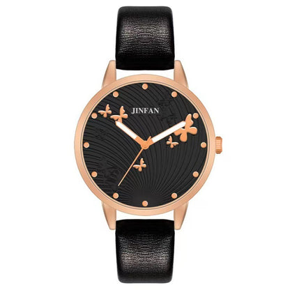 Estudiante Sweet Butterfly Macron Reloj de pulsera de cuarzo de moda todo fósforo